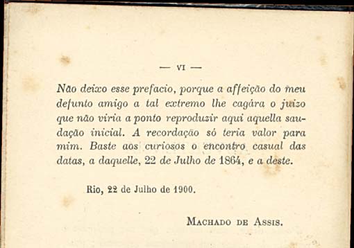 Reconsiderações de Machado de Assis a algumas poesias que o próprio excluíra e modificara de sua obra.